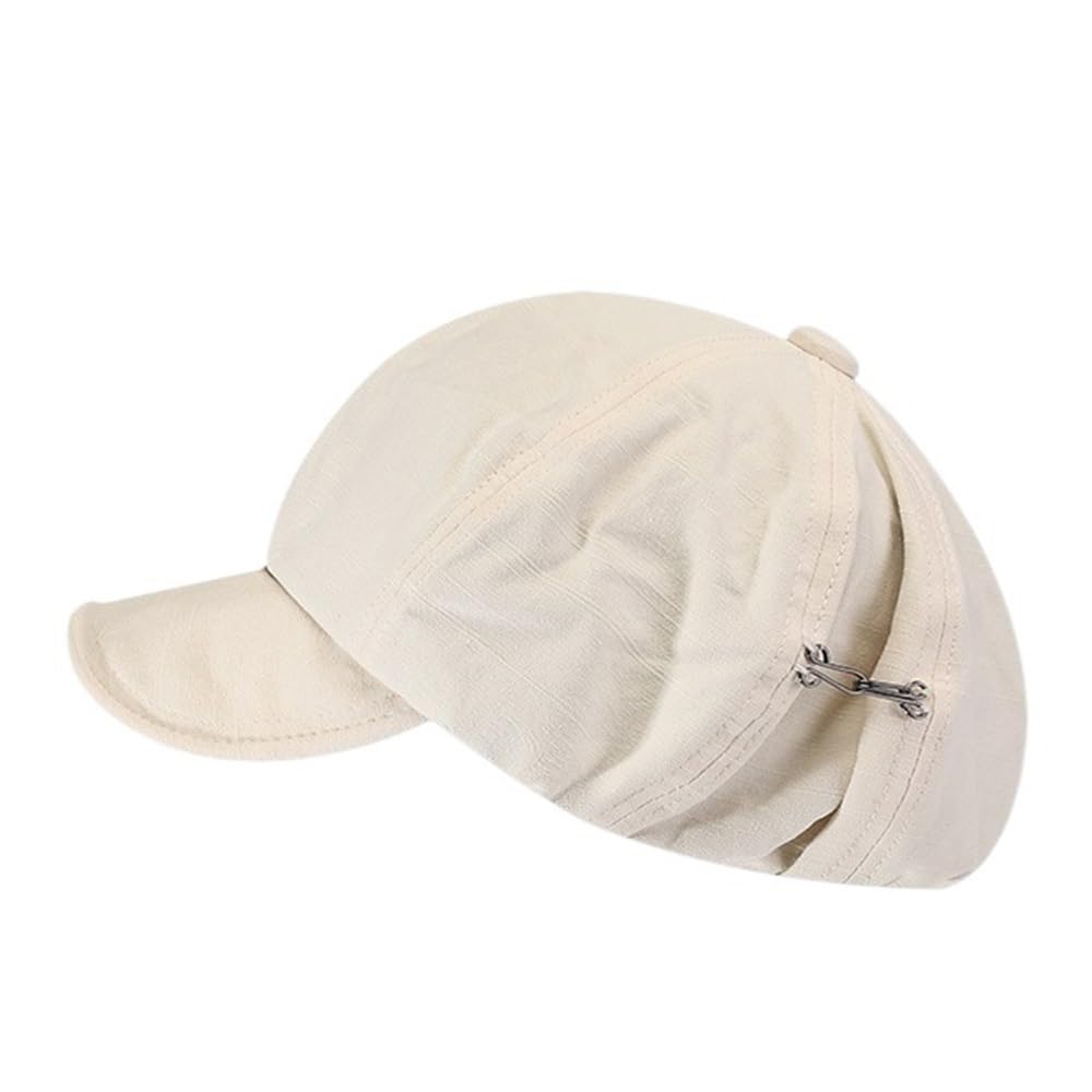 Protection solaire et look rétro avec le béret unisexe blanc