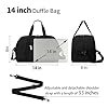 Apenze Small Gym Bag 14 inch lightweight Carry On Mini Duffel Bag for Travel Sport - Black #5