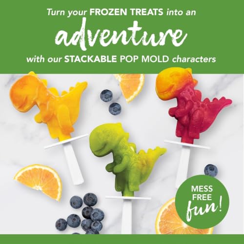 Image of Tovolo, Molds Freezer Pop Mold Dinosaur Set Of 4