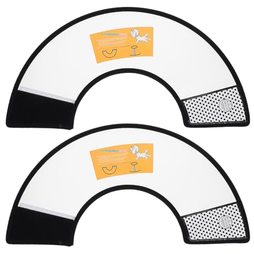 VALICLUD 2 Collares Isabelinos Antillamidos para Perros y Gatos Tamaño 27-31 CM Material Cómodo y Ligero Cono Protector Postoperatorio para Recuperación y Prevención de Mordeduras