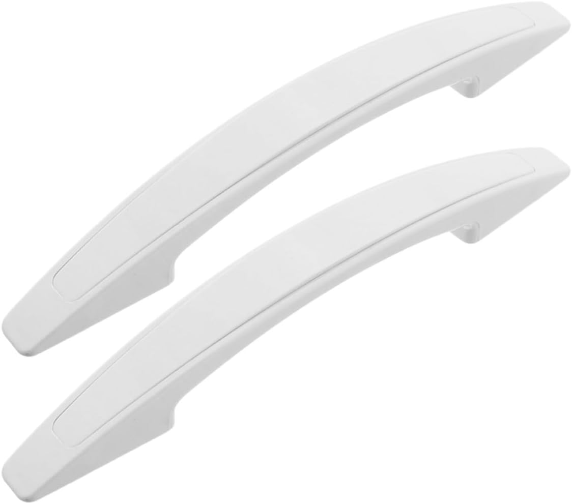 2pcs Plastic Freezer Door Pull Replacement Handles Easy Installation and Anti-Slip Features, Silver Refrigerator Handle for Commercial Freezers and Display Cabinets, Pitch-Row