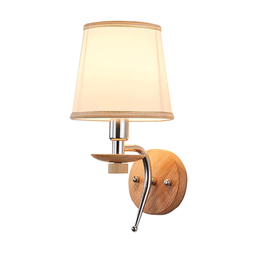 Lámpara de pared industrial retro con ventosa de madera nórdica E14