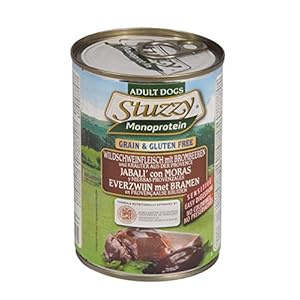 Stuzzy, Aliments humides pour Chiens Adultes au Sanglier, monoprotéique en pâté (6 boîtes de 400 g)