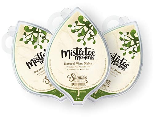 Mistletoe Moments All Natural Soy Wax Melts 3 Pack - 3 Highly Scented 3 Oz. Bars - Made with Responsibly Sourced Soy and Essential Fragrance Oils - Phthalate & Paraffin Free, Vegan, Non-Toxic