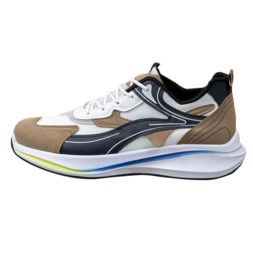 Zapatos de hombre con plataforma zapatos deportivos de lona zapatos de entrenador transpirables zapatos de cordones zapatos de moda patchwork zapatillas de correr pies anchos zapatillas de deporte