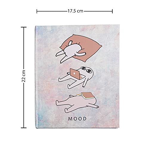 Image of Papboo Mood Hardbound Hardcover Notebook Diary, (22 X 17.5 cm, 80 GSM, 140 Single Ruled Pages) Journal, Gift
