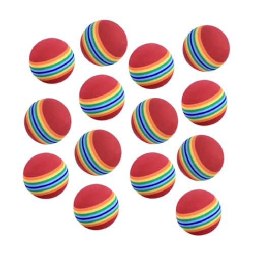 DECOMELODY 20個素材スポンジトレーニングボール 軽量柔軟な虹色デザイン ゴルフアプローチ練習用室内対応