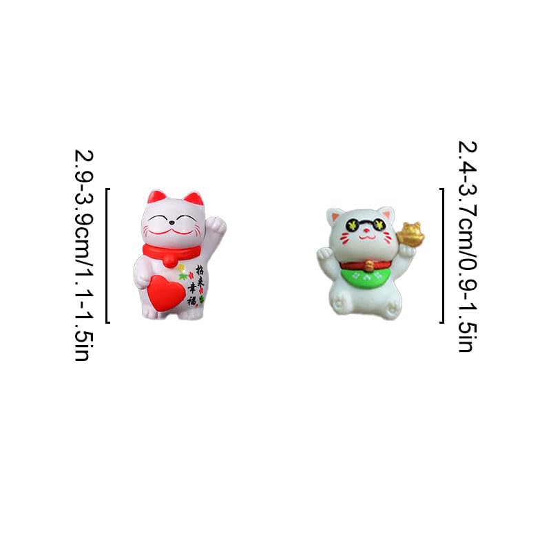 Imanes Decorativos Lucky Cat Maneki-Neko Resina miniatura 2