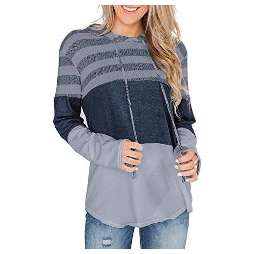 ABRAVO Mujer Sudadera con Capucha Manga Larga Jerséis Sueltos Sudadera con Estampado la Camiseta Otoño Invierno Mujer Chándal (M, Z Gris)