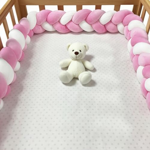 RZYW Chichoneras Cuna Protector Acolchado Barrotes Cuna,Trenza Alfombra Suave Seguridad,S17,150CM