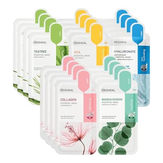MEDIHEAL Sheet Mask Heroes, NMF, Tea Tree, Collagen, WHP, DNA, HDP, 6 Variety Pack |Korean Skincare Routine, Hydrating Facial Sheet Mask Combo , Daily K-Beauty Skin Therapy