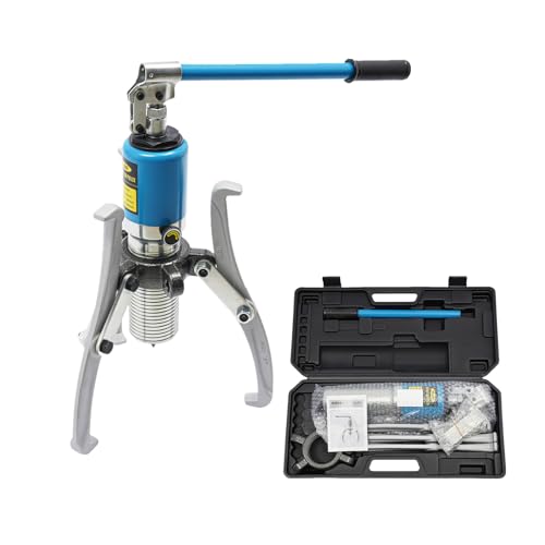 BUKGOCUMN 20T Hydraulic Gear Puller Set 20 Ton Bearing Gear Puller Kit with Portable Organizer Case Pulling Separator Tool 2 or 3 Jaws for Wheel Hubs Rotors Car Axles Pulleys Brake Drums