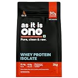 AS-IT-IS ONE Whey Protein Isolate - 2kg Unflavoured, 30g Protein per Serve. Pure, Clean & Raw, No Amino Spiking 2kg