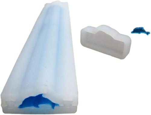 Miniatura 3 de Molde de silicona de tubo largo en forma de delfín, columna de delfín, molde de caramelo de chocolate, molde de vela hecho a mano, suministros para