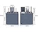 2 Pack Multi-Purpose Relay 12V 70A 4 Pin Grey 5M5T14B192EA