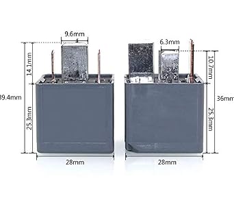2 Pack Multi-Purpose Relay 12V 70A 4 Pin Grey 5M5T14B192EA
