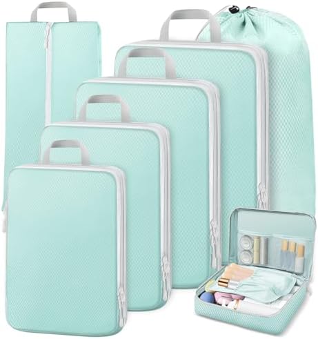 Rangement Valise Pratique Packing Cubes Eono - Lot De 3/4/6 Sacs De Compression Pour Valise - Organisation Voyage Sacs Compression Voyage
