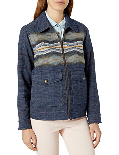 Pendleton Women's Stana Wool Jacket, Crescent Bay Navy Jacquard, Small