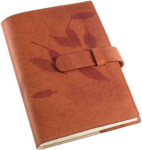 Leccio Impresso Refillable Leather Journal in Tawny, 5 x 7 Inches (JRLEI101NTAW)