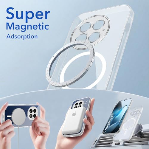 Image of Jkobi Lifetime Anti-Yellow MagSafe Compatible Clear Back Cover Case for OnePlus 13 (Sleek Hard Crystal | Shockproof and Camera Protection)