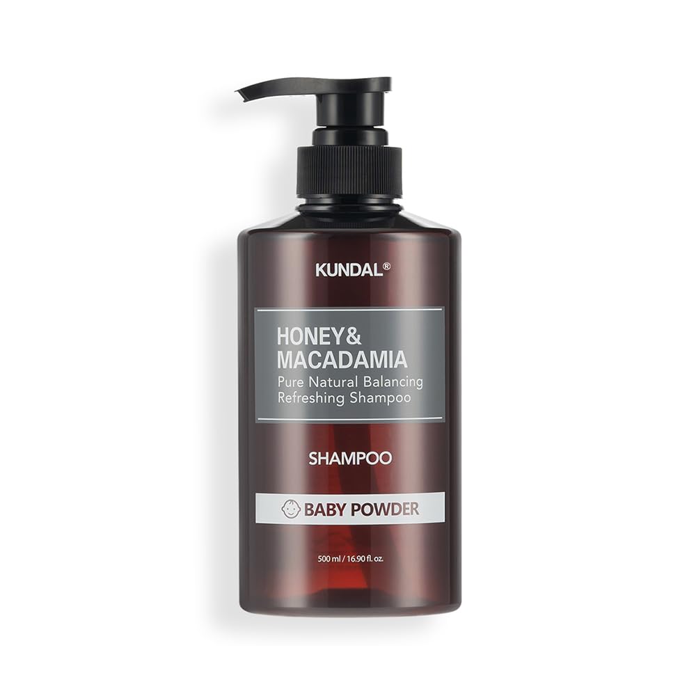 KUNDAL Honey & Macadamia Natural Shampoo Korean Hair Care Shampoo Damage Repair Strengthen, Nourish, with Honey, Argan Oil, Macadamia Oil, Free Paraben & Sulfate 16.9 fl oz (Baby Powder) KUNDAL Honey & Macadamia Natural Shampoo Korean Hair Care Shampoo Damage Repair Strengthen, Nourish, with Honey, Argan Oil, Macadamia Oil, Free Paraben & Sulfate 16.9 fl oz (Baby Powder)