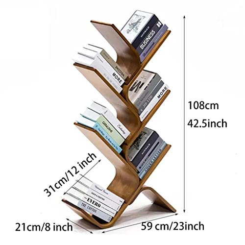 Estantería para libros que ahorra espacio con estantes modulares de madera 4