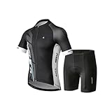 [あき] メリ サイクルジャージ 上下セット 半袖 春夏用 meri RACING 自転車ウエア ロードバイクジャージ サイクルリングウェア UVカット 日焼け止め 高弾性 通気 抗菌防臭 3Dパッド (1,M) [並行輸入品]