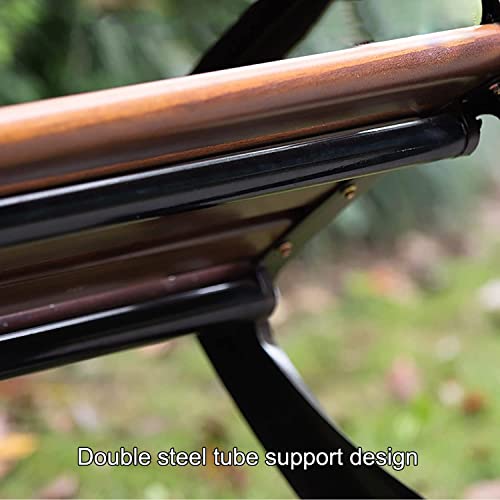 Banco de metal resistente a la intemperie efecto madera patio 5