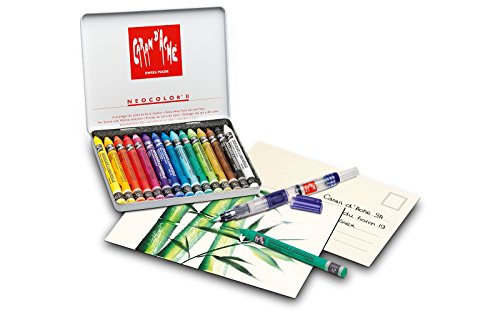 NEOCOLOR II CREATIVE BOX C/15 WATERBRUSH POSTCARDS 7500515