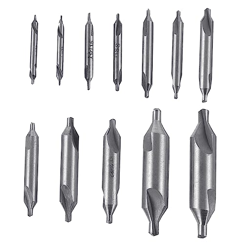 DOITOOL High-Speed Steel 60 Degree Center Drill 12PCS/Bag Universal Power Tool Drill Bit Set