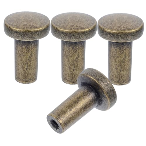 Kisangel 4個 古製キャビネット引き出し取っ手 滑らかで手に優しい製ワードローブドアプルハンドル キッチンやクローゼット用耐久性ジンク