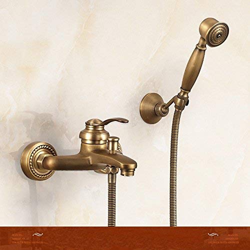Ensemble de douche en cuivre antique avec robinet de baignoire chic