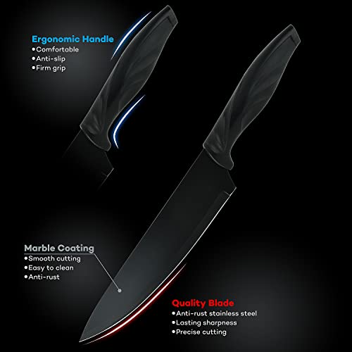 30 Pieces Knife Set And Kitchen Utensils Set, Cooking Set And Knives Set For The Best Kitchen Set With Knife Sharpener, 11 Pcs Silicone Cooking Utensils Set, Scissors Vegetable Peeler, Cutting Board #TOP5