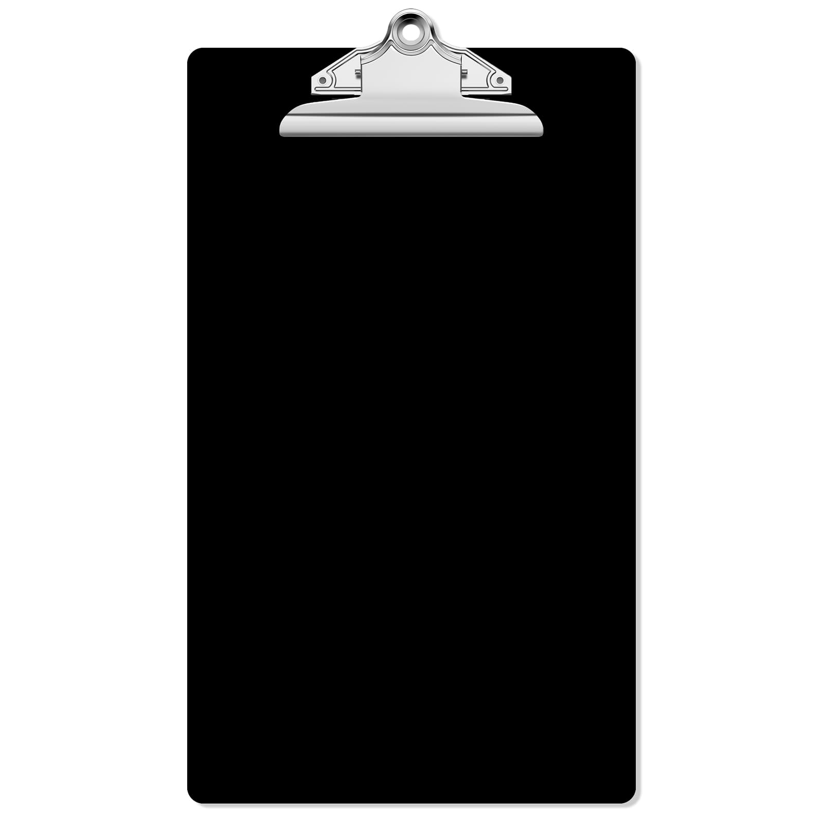 Macroclo Legal Size Clipboard, Black Plastic 8.5 x 14 Clip Board for Lawers, Heavy Duty Butterfly Clip, 9 x 15 in, Office & School Supply
