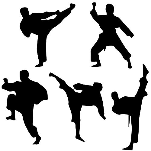 Vinilo decorativo de taekwondo estilo minimalista 17 x 51 in