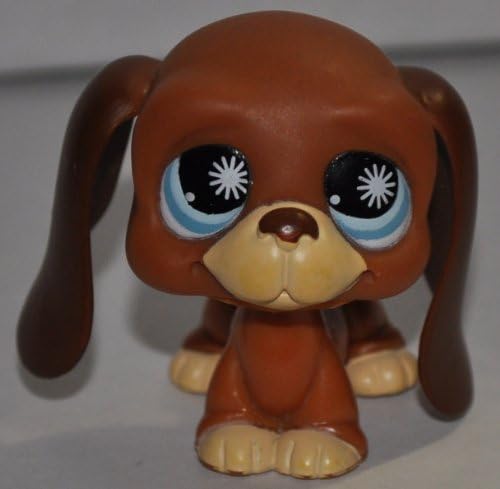 Bassett Hound #808 (Brown, Blue Eyes, Dark Brown Ears, White Muzzle) - Littlest Pet Shop (Retired) Collector Toy - LPS Collectible Replacement Single Figure - Loose (OOP Out of Package & Print) image 4