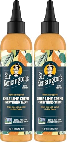 Sir Kensington's Everything Sauce Chile Lime Crema Dressing Dip and Drizzle Keto Diet & Paleo Diet Certified Dairy Free Gluten Free Non- GMO Project Verified Shelf-Stable 8.3 oz (Pack of 2)