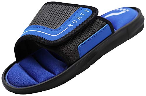 NORTY Boys and Girls Memory Foam Adjustable Strap Slide Sandal