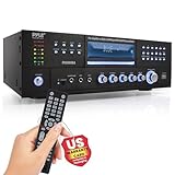 Pyle 4 Channel Bluetooth Home Amplifier - Front Loading DVD/CD Player - 3000W Peak Stereo Receiver -...