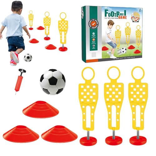 Juego De Juguetes Para El Fútbol Infantil: Juego De Obstáculos Ficticios, Juego De Fútbol De Entrenamiento Educativo, Juguete Deportivo De Varias Personas Al Aire Libre Portátil Para Uso Familiar En C