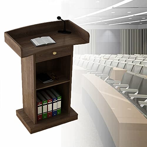 Atril de madera con estante de recepción elegante y seguro para eventos 2