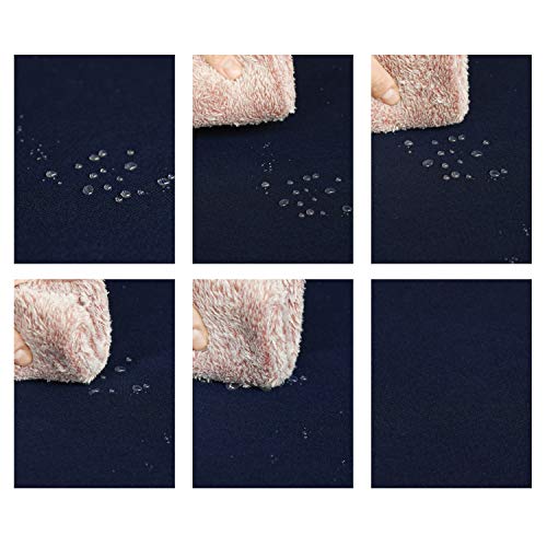 Image of Obstal 210GSM Round Table Cloth, Navy Blue, 70 Inch Diameter | Oil-Proof Spill-Proof Water Resistance Microfiber Tablecloth, Decorative Fabric Circular Table Cover for Outdoor /Indoor Use