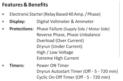 JES Fully Automatic Controllers with Water Level Controller 3 Phase Dol Starter Up to 7.5 Hp Ktp 99 Wlc10) Skyblue 1
