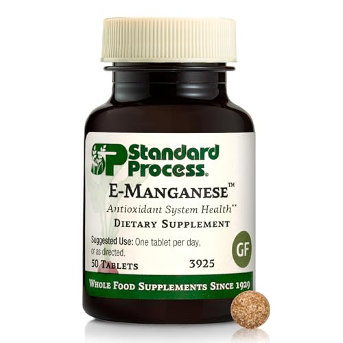 Standard Process E-Manganese - Antioxidant Health Support - Whole Food-Based Supplement with Vitamin E & Manganese - Supplement to Aid Cellular Health - 50 Tablets
