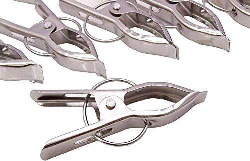 Garden Of Arts Stainless Steel Multipurpose/Cloth Clip/Cloth Pegs/Laundry/Home Pack of 12 Pcs, Silver, Size: 5.5 cm x 2.5 cm x 1 cm - Image 4