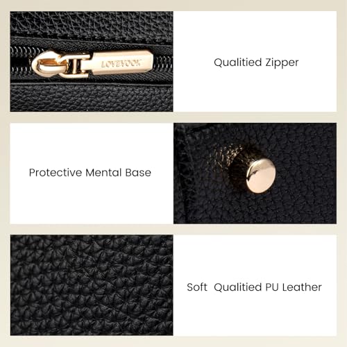 Image of LOVEVOOK Purses for Women Purses and Handbags Tote Bag for Women Trendy Top Handle Satchel Crossbody Bag with Matching Clutch