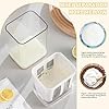 Colino per Yogurt da 1100 Ml con Coperchio, Dotato di Erogatore per Yogurt, Separatore del Siero, Rete in Acciaio Inox, per Yogurt Greco Denso, Riutilizzabile per Yogurt, Latte di Soia e Succo