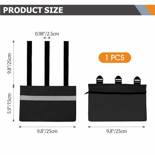 Image of 3 Pcs RV Sewer Hose Weight Bags with Reflective Strip Waste Hose Fastening Device Camper Trailer Sewer Hose Support Hold Down Prevents Dislodging and Accidental Spillage (Black)