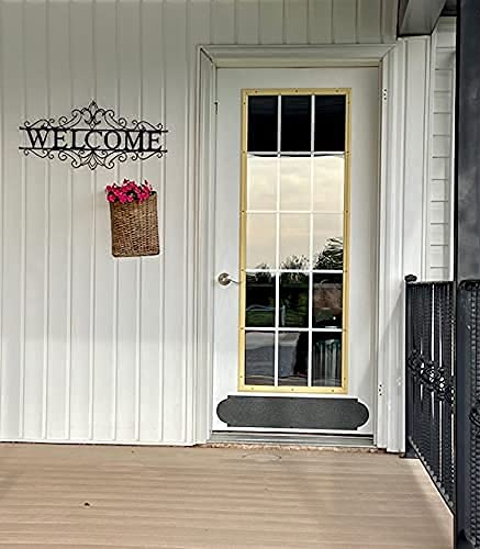 Door Kick Plates - Kick Plates For Exterior Doors - Our Country Door Plates Are Designed For 30 Inch Door - 1/8" Aluminum Black Texture Powder Coating - 26 X 5.5 Inches - Countersink Screw Mount #TOP7