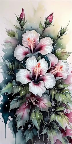 Kit complet diamond painting 5D adulte bricolage DIY broderie diamant fleur géante 150x75cm